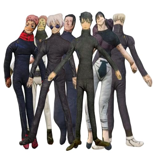 Jiumaocleu Anime JJK Gojo Satoru/Geto Suguru weiche gefüllte Puppen, 7 Stück, Anime Fushigura Megumi/Itadori Yuji/Ryomen Sukuna Figur, drehbar, lustiges Kissen, Geschenk, Sofa, Schlafzimmer Jiumaocleu Anime JJK Gojo Satoru/Geto Suguru weiche gefüllte Puppen, 7 Stück, Anime Fushigura Megumi/Itadori Yuji/Ryomen Sukuna Figur, drehbar, lustiges Kissen, Geschenk, Sofa, Schlafzimmer von Jiumaocleu
