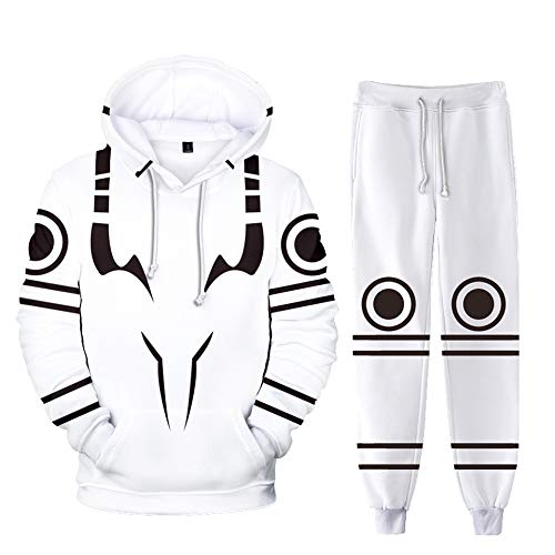 Jiumaocleu Anime JJK Hoodie und Sweatpants Set Itadori Yuuji Hoodie Set Gojo Satoru Cosplay Sweatshirt Hose Anzug Pullover Kapuze Kordelzug Sweatshirt und Sweatpants Jiumaocleu Anime JJK Hoodie und Sweatpants Set Itadori Yuuji Hoodie Set Gojo Satoru Cosplay Sweatshirt Hose Anzug Pullover Kapuze Kordelzug Sweatshirt und Sweatpants von Jiumaocleu