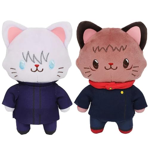 Jiumaocleu Anime JJK Weiche Figur Puppe Gojo Satoru weich gefüllt mit Katzen-Figuren 15 cm Kissen JJK Itadori Yuji Merch Sammlerstücke Sofa Schlafzimmer Heimdekoration Geschenke von Jiumaocleu