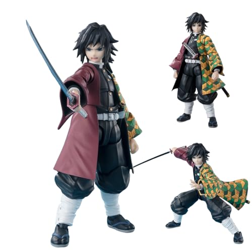 Jiumaocleu Anime Kimetsu no Yaiba Actionfigur Statue Tomioka Giyuuke Figuren Kamado Nezuko Figurine 15CM PVC Skulptur Sammlerstück Dekoration von Jiumaocleu