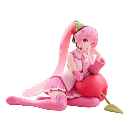 Jiumaocleu Anime Miku Figur Statue - 12CM Miku Figuren Anime Girls Miku Actionfigur Sitting Modell PVC Skulptur Decorative Decorations Sammlerstück Geschenke für Fans von Jiumaocleu