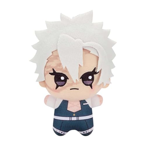 Jiumaocleu Anime Shinazugawa Sanemi weiche Figur, Stoffpuppe, 10 cm, Charm-Tasche, Rucksack, Schlüsselanhänger, Anlässe, Anime-Merch, Sammlerstücke, Heimdekoration, Geschenke von Jiumaocleu
