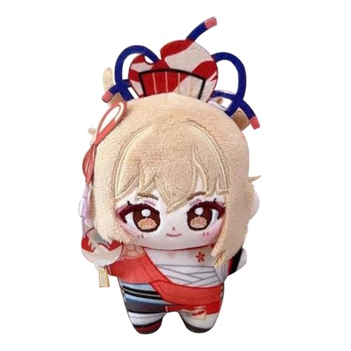 Jiumaocleu Anime Weiche Figur Raiden Shogun/Venti/Xiao/Yae Miko, Stoffpuppe, 10 cm, niedlicher Anhänger, Autotasche, Dekoration, Anime-Merch, Peripherie für Fans von Jiumaocleu