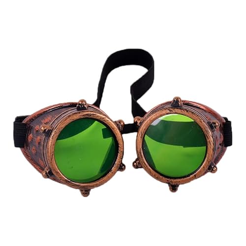 Jiumaocleu Bennett Cosplay Brille Steampunk Brille Retro Vintage Viktorianische Brille Schweißen Punk Schutzbrille von Jiumaocleu