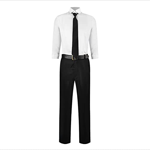 Jiumaocleu Denji Cosplay-Anzug, Denji-Kostüm für Herren, Teenager, Jacke, Hemd, Uniform, Outfit für Halloween-Party, Verkleiden von Jiumaocleu