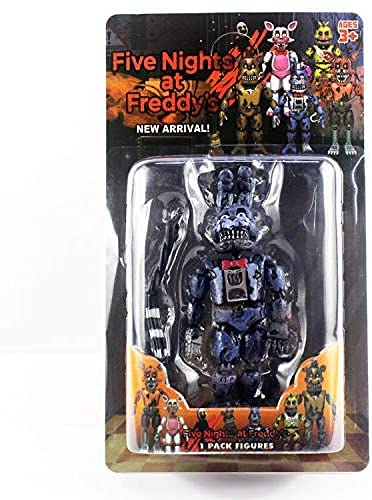 Jiumaocleu FNAF Figuren Breach Security Dreadbear Foxy Chica Bonnie Five Nights Spiel Actionfiguren Horror Spielfigur mit leuchtenden Ornamenten Modell von Jiumaocleu