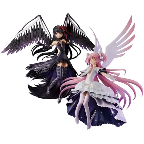 Jiumaocleu Homura Akemi Figur und Kaname Madoka Figur, 20 cm, PVC-Skulptur Anime Merch, handgefertigt, Sammlerstück, Desktop-Dekoration, 2 Stück Jiumaocleu Homura Akemi Figur und Kaname Madoka Figur, 20 cm, PVC-Skulptur Anime Merch, handgefertigt, Sammlerstück, Desktop-Dekoration, 2 Stück von Jiumaocleu
