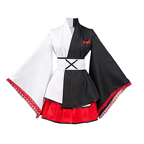 Jiumaocleu Japanischer Kimono Anime für Frauen Mädchen Monokuma Cosplay Kostüm Schwarz und Weiß weibliches Lolita Kleid Halloween Verkleidung Outfit Jiumaocleu Japanischer Kimono Anime für Frauen Mädchen Monokuma Cosplay Kostüm Schwarz und Weiß weibliches Lolita Kleid Halloween Verkleidung Outfit von Jiumaocleu