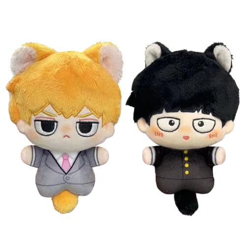 Jiumaocleu Kageyama Shigeo weiche Puppe, Mob/Reigen Arataka, gefüllte Figur, Anime-Überwurf, niedliche Figur, Puppe, zum Aufhängen, Schultasche, Anhänger, warmes Geschenk, 10 cm, 2 Stück Jiumaocleu Kageyama Shigeo weiche Puppe, Mob/Reigen Arataka, gefüllte Figur, Anime-Überwurf, niedliche Figur, Puppe, zum Aufhängen, Schultasche, Anhänger, warmes Geschenk, 10 cm, 2 Stück von Jiumaocleu