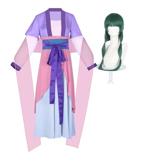 Jiumaocleu Maomao Cosplay Kostüm Hanfu Full Set Maomao Kostüm für Frauen Outfits Rollenspiel für Halloween Weihnachten von Jiumaocleu