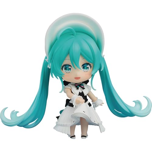 Jiumaocleu Miku Actionfigur 10cm Mini Figur Anime Miku Gelenkfigur mit Zubehör Kopf kann wechselbar Sammlergeschenke für Fans von Jiumaocleu