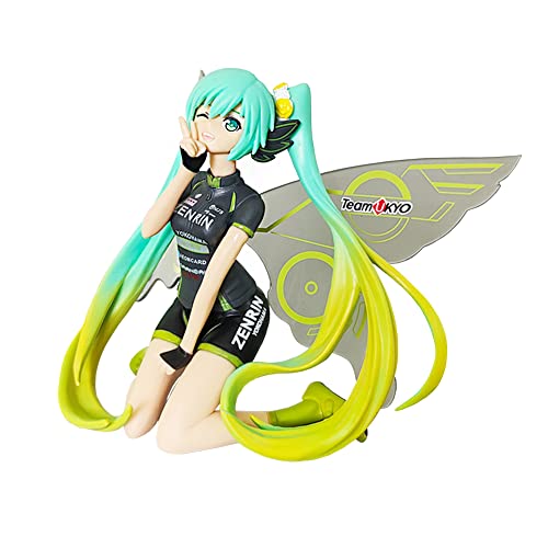 Jiumaocleu Miku Figur Statue Modell – 11 cm Miku kniende Pose Rennmädchen mit Flügeln – niedliche Anime-Figur, Puppe, handgefertigtes Sammlerstück, Schreibtisch-Dekoration, Geschenke für Fans Jiumaocleu Miku Figur Statue Modell – 11 cm Miku kniende Pose Rennmädchen mit Flügeln – niedliche Anime-Figur, Puppe, handgefertigtes Sammlerstück, Schreibtisch-Dekoration, Geschenke für Fans von Jiumaocleu
