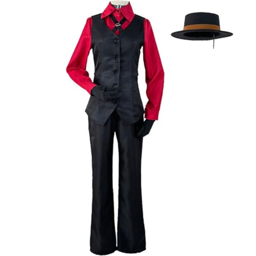 Jiumaocleu Nakahara Chuuya Cosplay Kostüm Anime Chuuya Nakahara BSD Cosplay Outfits Komplettes Set mit Perücke Halloween Dress Up Anzug für Herren Jiumaocleu Nakahara Chuuya Cosplay Kostüm Anime Chuuya Nakahara BSD Cosplay Outfits Komplettes Set mit Perücke Halloween Dress Up Anzug für Herren von Jiumaocleu