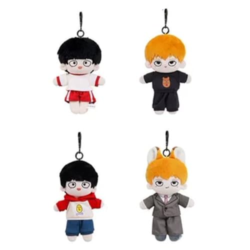 Jiumaocleu Reigen Arataka Stofffiguren, Mob-Puppen, 22 cm, Kageyama Shigeo, Stoffpuppen, Sofa, Bett, Auto, Tasche, Anhänger, Dekoration, Geschenk für Fans, 4 Stück Jiumaocleu Reigen Arataka Stofffiguren, Mob-Puppen, 22 cm, Kageyama Shigeo, Stoffpuppen, Sofa, Bett, Auto, Tasche, Anhänger, Dekoration, Geschenk für Fans, 4 Stück von Jiumaocleu