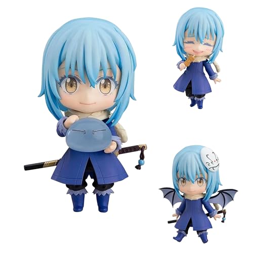 Jiumaocleu Rimuru Tempest Actionfigur, Anime Tensei Shitara Suraimu Datta Ken Figur Statue Modell Spielzeug, Gesicht veränderbar, Mini Handgemachte Sammlerstück Geburtstagsgeschenke von Jiumaocleu