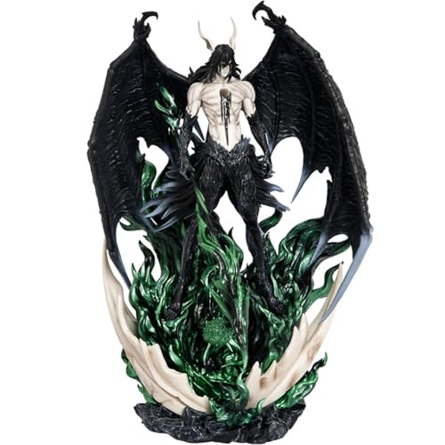 Jiumaocleu Ulquiorra Cifer Figuren Black Wing Ulquiorra Actionfigur Statue 32cm Ulquiorra Cifer Figur Stehende Pose Sammelfigur Spielfigur PVC Geschenk für Fan von Jiumaocleu