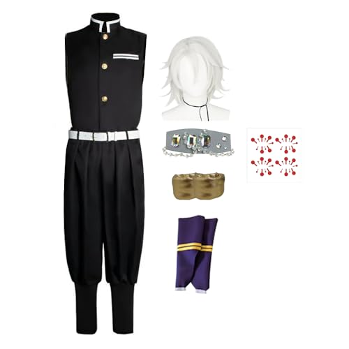 Jiumaocleu Uzui Tengen Cosplay Kostüm | Tengen Uzui Uniform Anzug Rollenspiel Anime Outfit Verkleidung Party für Halloween von Jiumaocleu