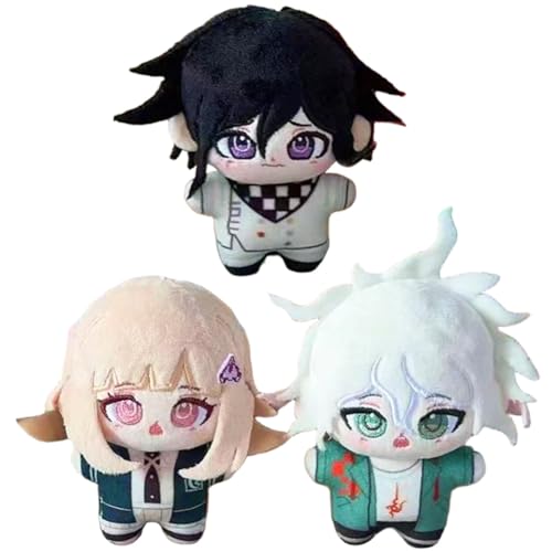 Jiumaocleu Weiche Anime-Figur, Nagito Komaeda, Nanami Chiaki, Kokichi Oma, Stoffpuppe, niedlicher Anhänger, Autotasche, Dekoration, Anime-Merch, Peripherie für Fans, 10 cm, 3 Stück Jiumaocleu Weiche Anime-Figur, Nagito Komaeda, Nanami Chiaki, Kokichi Oma, Stoffpuppe, niedlicher Anhänger, Autotasche, Dekoration, Anime-Merch, Peripherie für Fans, 10 cm, 3 Stück von Jiumaocleu