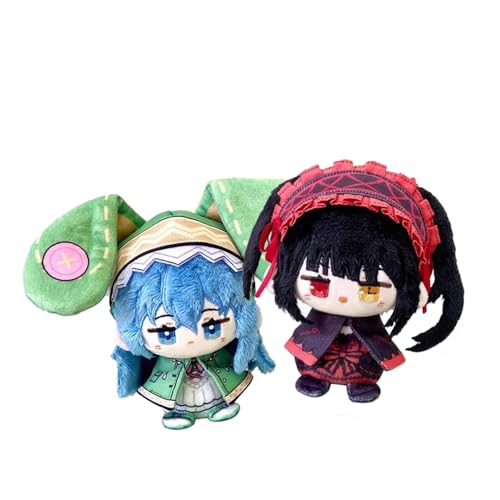 Jiumaocleu Weiche Anime-Figur, Tokisaki Kurumi/Himekawa Yoshino, Stoffpuppe, niedlicher Anhänger, Autotasche, Dekoration, Anime-Merch, Peripherie für Fans, 12 cm, 2 Stück Jiumaocleu Weiche Anime-Figur, Tokisaki Kurumi/Himekawa Yoshino, Stoffpuppe, niedlicher Anhänger, Autotasche, Dekoration, Anime-Merch, Peripherie für Fans, 12 cm, 2 Stück von Jiumaocleu