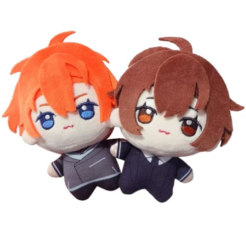 Jiumaocleu Weiche Anime-Figur Dazai Osamu Nakahara Chuuya, weiche Stoffpuppe, 10 cm, Anhänger, Anime-Merch, Sammlerstücke, Zuhause, Tasche, Dekoration, Geschenke, 2 Stück Jiumaocleu Weiche Anime-Figur Dazai Osamu Nakahara Chuuya, weiche Stoffpuppe, 10 cm, Anhänger, Anime-Merch, Sammlerstücke, Zuhause, Tasche, Dekoration, Geschenke, 2 Stück von Jiumaocleu