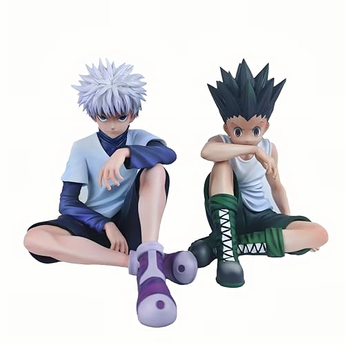 Killua Zoldyck Figur Statue, 12 cm, sitzende Pose, Anime-Figur, Modell, Gon, Freecss, Nudel-Stopper, Dekoration, handgefertigt, Sammlerstück, Geschenke für Fans, 2 Stück Killua Zoldyck Figur Statue, 12 cm, sitzende Pose, Anime-Figur, Modell, Gon, Freecss, Nudel-Stopper, Dekoration, handgefertigt, Sammlerstück, Geschenke für Fans, 2 Stück von Jiumaocleu