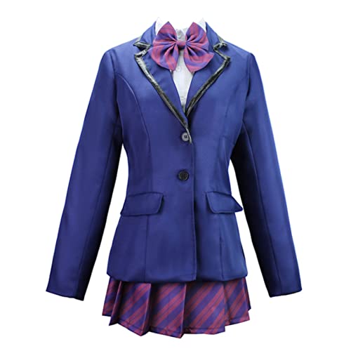 Komi Shoko Cosplay Kostüm für Frauen - Matrosenuniform Set mit schwarzen Strümpfen, JK Uniform Damen Kostüm Japanische Schuluniform Halloween Karneval Outfits (XL) von Jiumaocleu