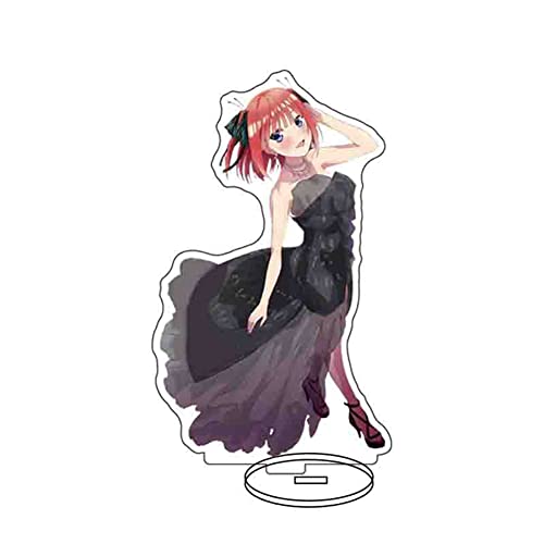 Quintuplets Acryl-Ständer, stehend, für Ichika/Nino/Miku/Yotsuba/Itsuki, doppelseitig, transparent, 15 cm (Nakano Nino, schwarzes Kleid) von Jiumaocleu