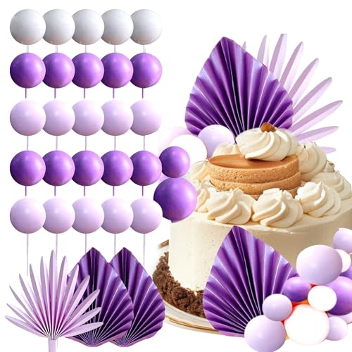 Cake Topper Lila Tortendeko Mini Luftballons Cake Topper Palmblätter Kuchen Dekoration für Baby Shower Hochzeit Brautdusche Geburtstag Party Dekorationen Cake Topper Lila Tortendeko Mini Luftballons Cake Topper Palmblätter Kuchen Dekoration für Baby Shower Hochzeit Brautdusche Geburtstag Party Dekorationen von Jiusely