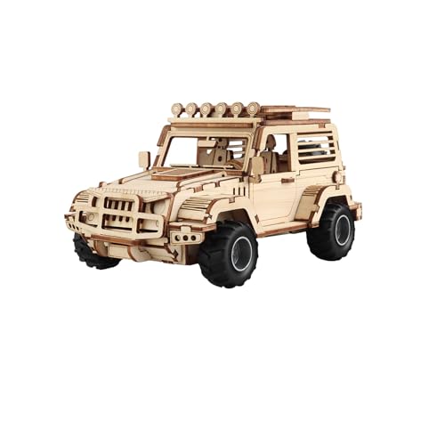 3D Holz-Puzzle Geländewagen Modellbausatz, 19,5 x 11,5 x 9,5 cm, DIY Montage-Set mit Reifen und Anleitung 3D Holz-Puzzle Geländewagen Modellbausatz, 19,5 x 11,5 x 9,5 cm, DIY Montage-Set mit Reifen und Anleitung von Jixin Xyzhi