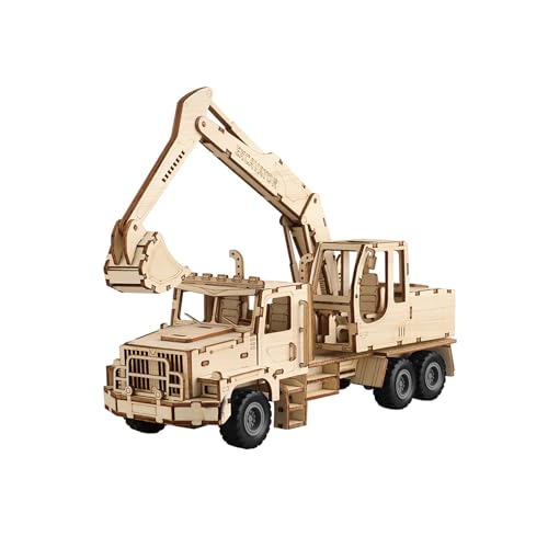 Jixin Xyzhi 3D Holz-Modellbau-Set, Mechanischer Bagger-LKW mit Zahnradantrieb, 30x10x19cm, DIY Holzpuzzle mit Gummireifen, 177PCS,Gifts for Boys and Girls 6+ Years Old Jixin Xyzhi 3D Holz-Modellbau-Set, Mechanischer Bagger-LKW mit Zahnradantrieb, 30x10x19cm, DIY Holzpuzzle mit Gummireifen, 177PCS,Gifts for Boys and Girls 6+ Years Old von Jixin Xyzhi