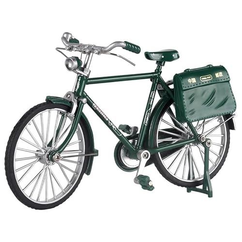 Jixin Xyzhi Bicycle Model Scale,DIY Retro Fahrrad Modell Ornament,Finger Toy, Ornament,1:10 Mini Fahrrad Spielzeug Schlafzimmer Büro Dekor Geschenk (Grün) von Jixin Xyzhi