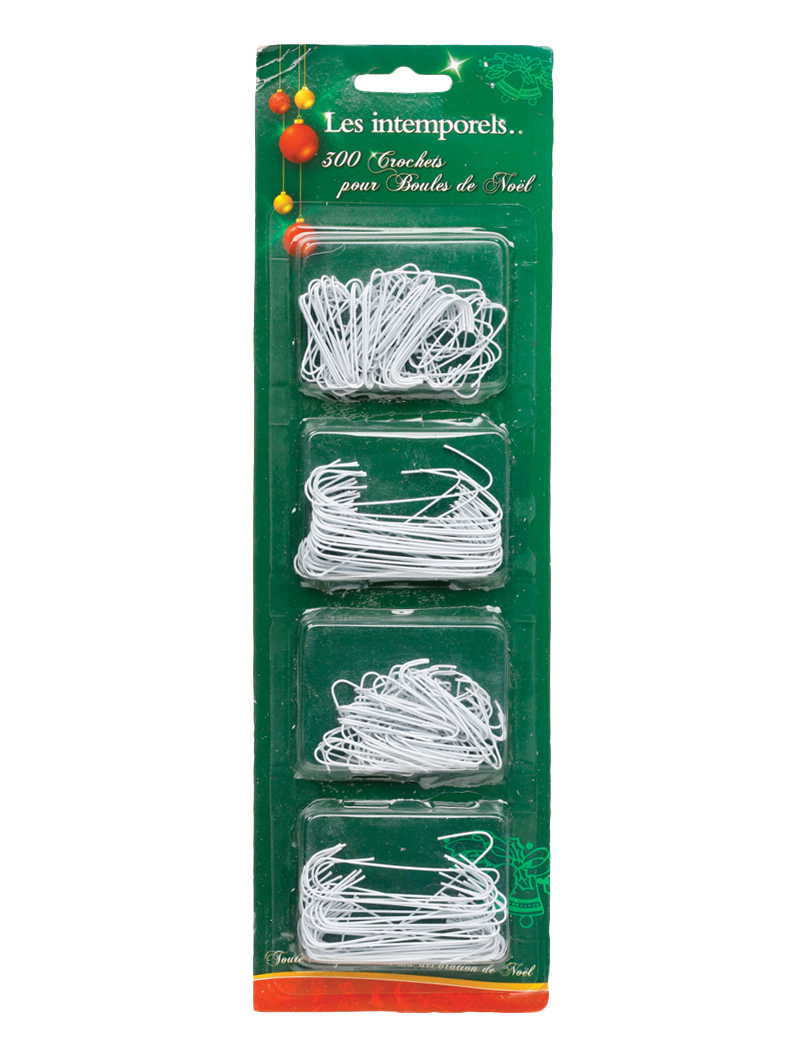 300 Weihnachtskugelhaken Deko-Zubehör weiß 10 cm / 7 cm 300 Weihnachtskugelhaken Deko-Zubehör weiß 10 cm / 7 cm von JJA