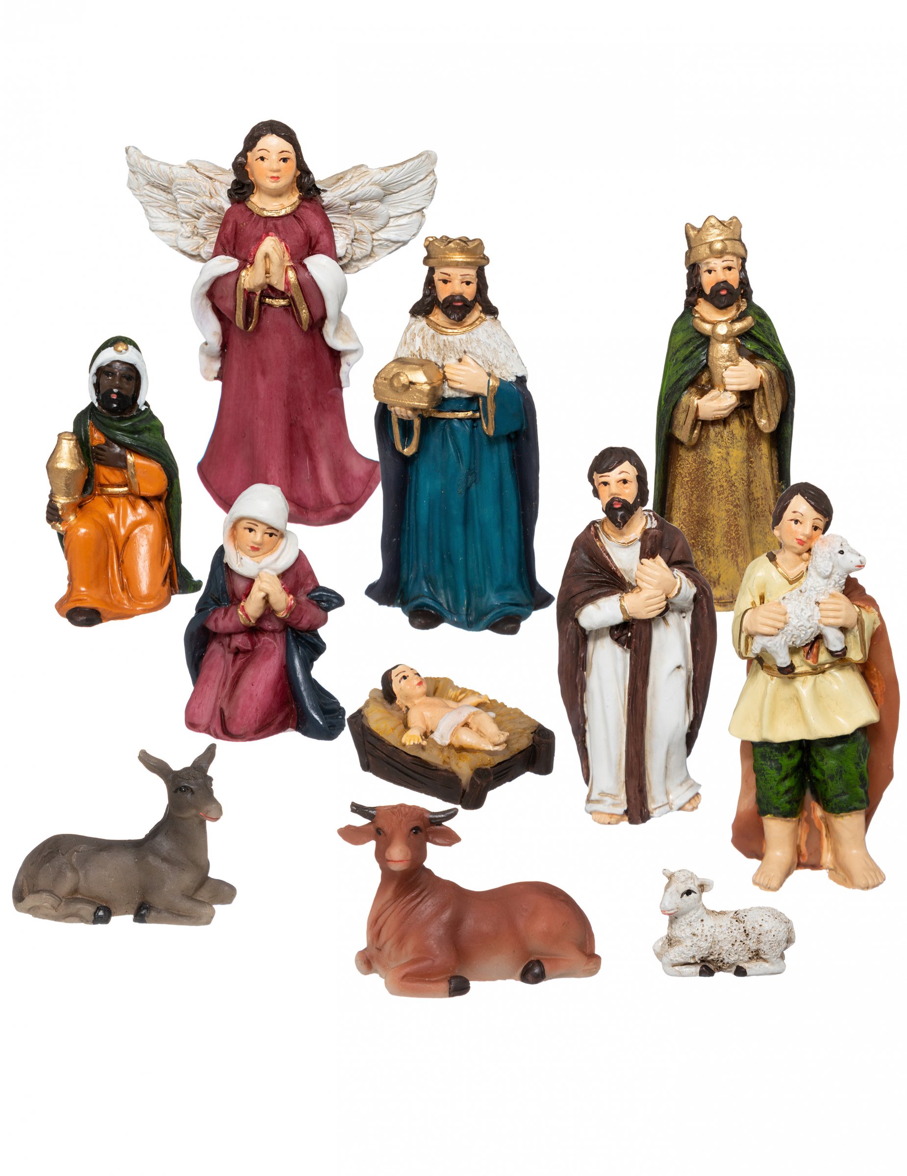 Krippenspiel Figuren-Set aus Harz 11-teilig bunt 7,5 cm Krippenspiel Figuren-Set aus Harz 11-teilig bunt 7,5 cm von JJA