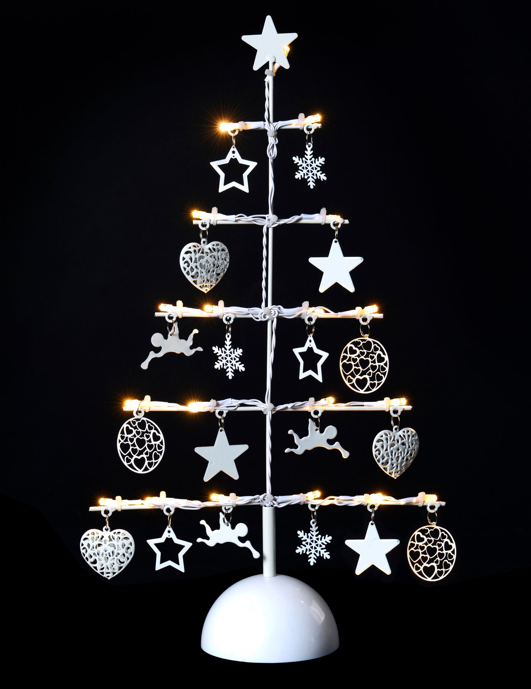 Leuchtende Christbaum-Raumdeko weiß 45 cm von JJA