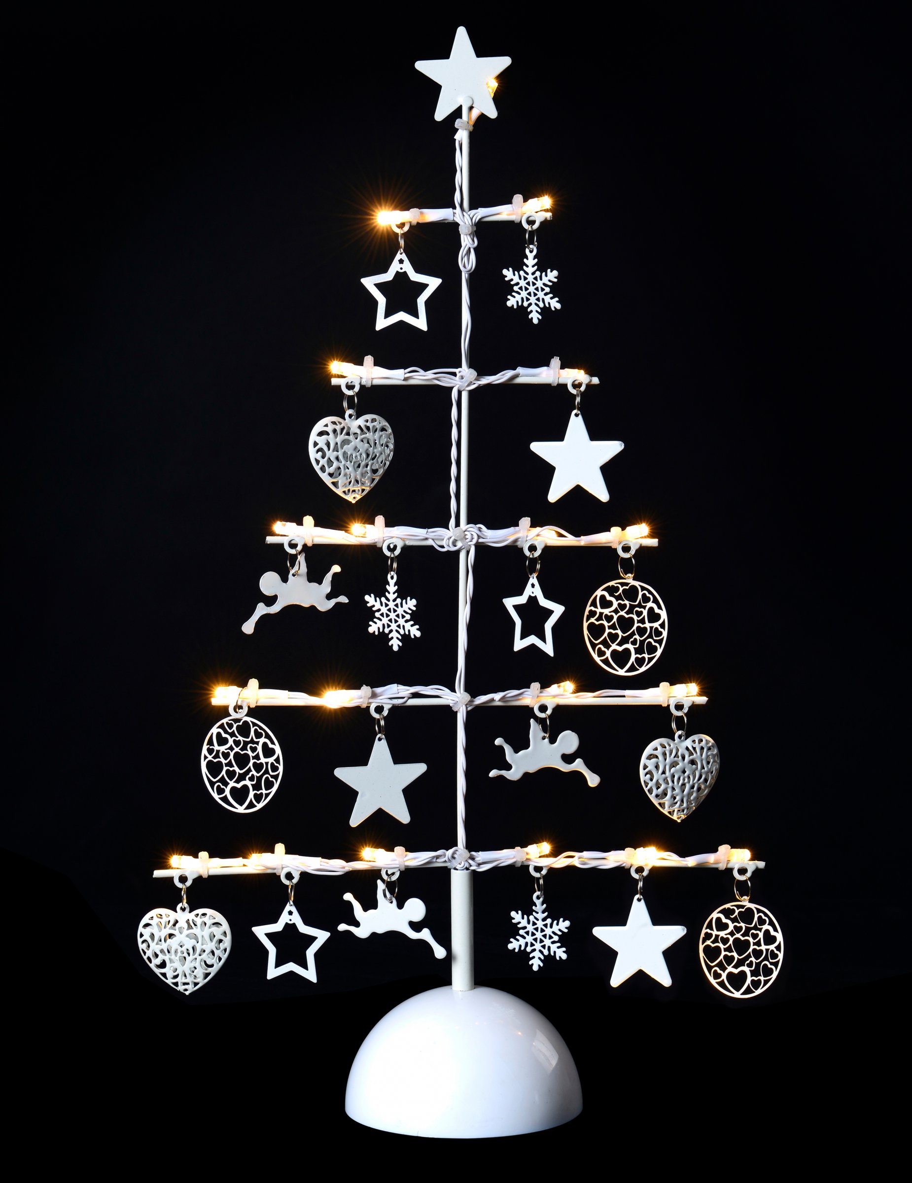 Leuchtende Christbaum-Raumdeko weiß 45 cm Leuchtende Christbaum-Raumdeko weiß 45 cm von JJA