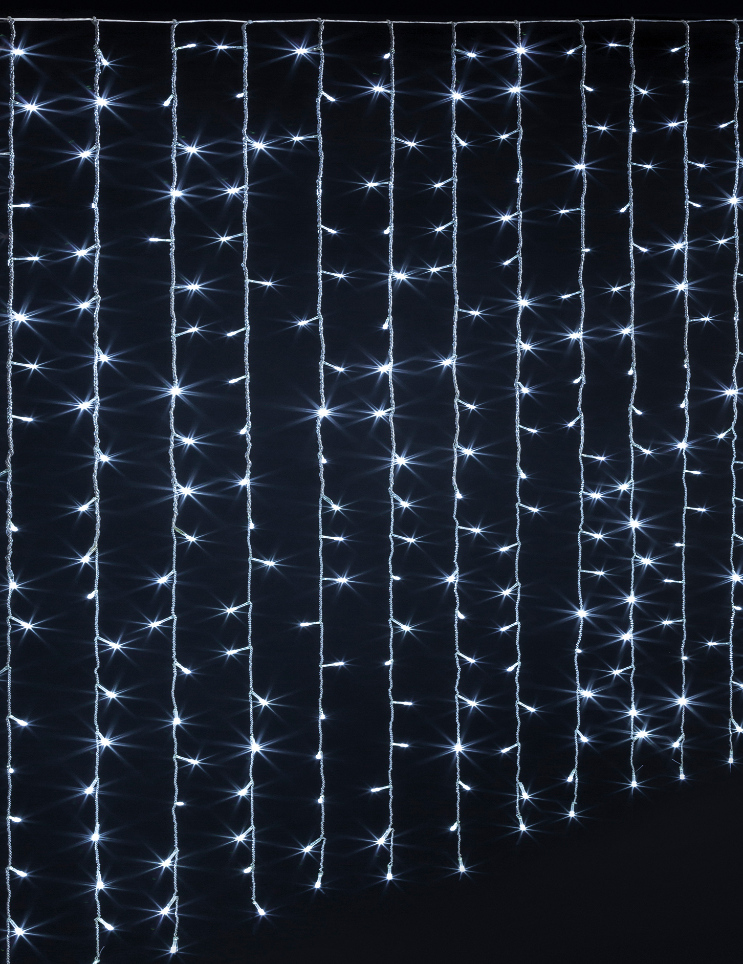 Leuchtender Weihnachts-Vorhang 150 LEDs weiß 140 x 90 cm von JJA