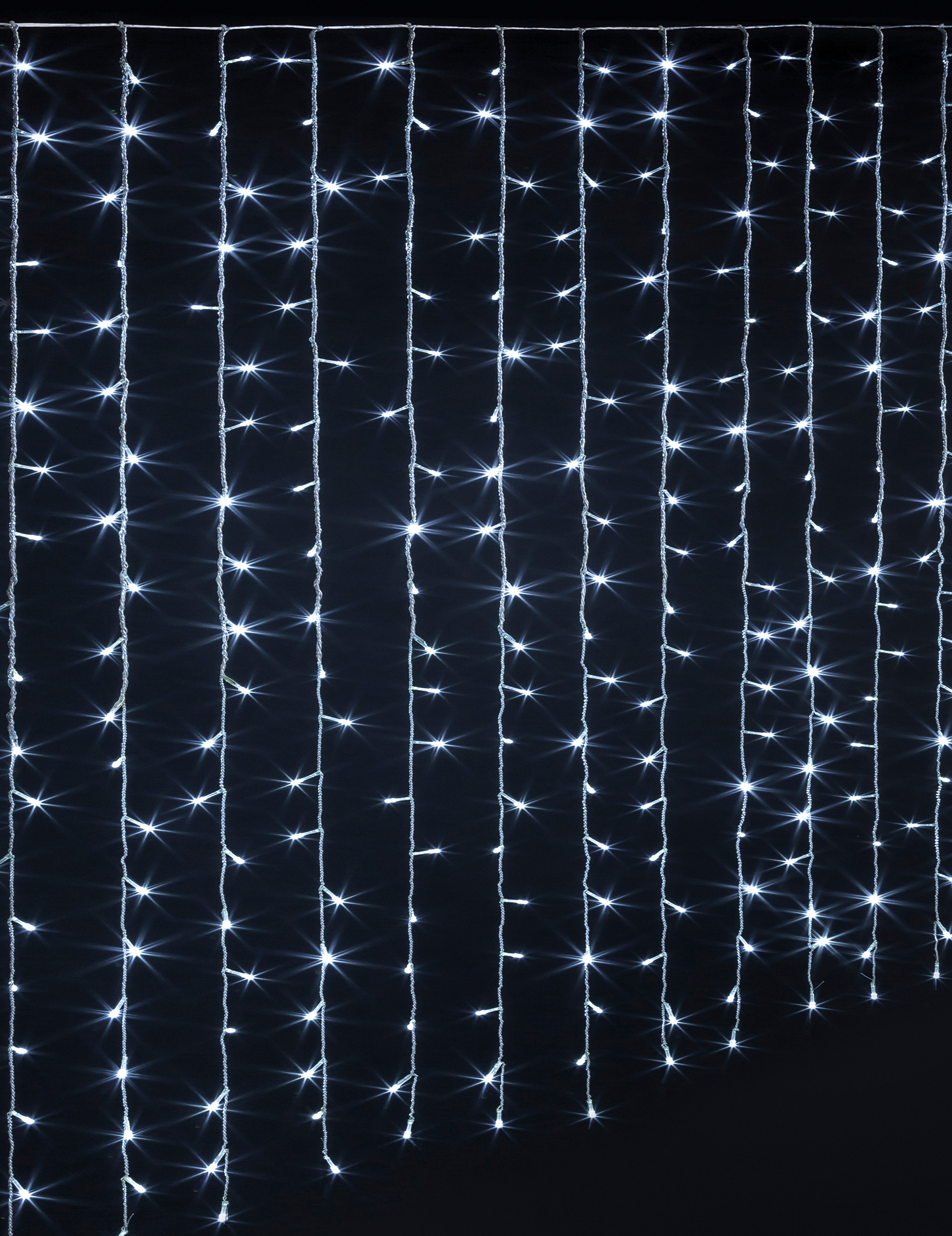 Leuchtender Weihnachts-Vorhang 150 LEDs weiß 140 x 90 cm Leuchtender Weihnachts-Vorhang 150 LEDs weiß 140 x 90 cm von JJA