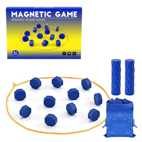 Magnetisches Schachspiel, Kampfschach für den Familienspieleabend, lustige Magnetspiele für 2 Spieler, pädagogisches Schachspiel, Damespiel, tragbares Schachbrett für Familientreffen und Reisen von Jkapagzy