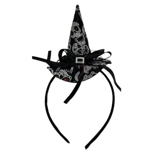 Jlkegfdf Hexenhut-Stirnband – Halloween-Kostüme, Hexenhut, Stirnband, schwarzer Kopfschmuck, Verkleidungszubehör, Schleife, Spitze, Hexenhut, Kopfschmuck, Haardekoration für Cosplay Jlkegfdf Hexenhut-Stirnband – Halloween-Kostüme, Hexenhut, Stirnband, schwarzer Kopfschmuck, Verkleidungszubehör, Schleife, Spitze, Hexenhut, Kopfschmuck, Haardekoration für Cosplay von Jlkegfdf