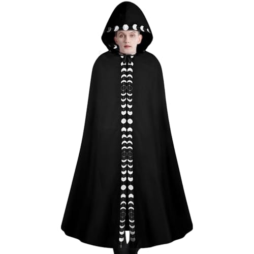 Jlkegfdf Hexenumhang | Kapuzenumhang Unisex Mantel Umhang Cosplay Kostüm - Volle Länge Halloween Lange Robe für Bühnenauftritte Maskeraden Jlkegfdf Hexenumhang | Kapuzenumhang Unisex Mantel Umhang Cosplay Kostüm - Volle Länge Halloween Lange Robe für Bühnenauftritte Maskeraden von Jlkegfdf