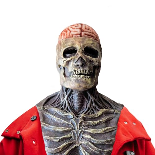 Jlkegfdf Vollgesichts-Totenkopf-Kopfbedeckung, menschliches Skelett-Vollgesichtsmaske, realistische Halloween-Vollgesichts-Kopfbedeckung für Männer, Frauen, Erwachsene, Freunde Jlkegfdf Vollgesichts-Totenkopf-Kopfbedeckung, menschliches Skelett-Vollgesichtsmaske, realistische Halloween-Vollgesichts-Kopfbedeckung für Männer, Frauen, Erwachsene, Freunde von Jlkegfdf