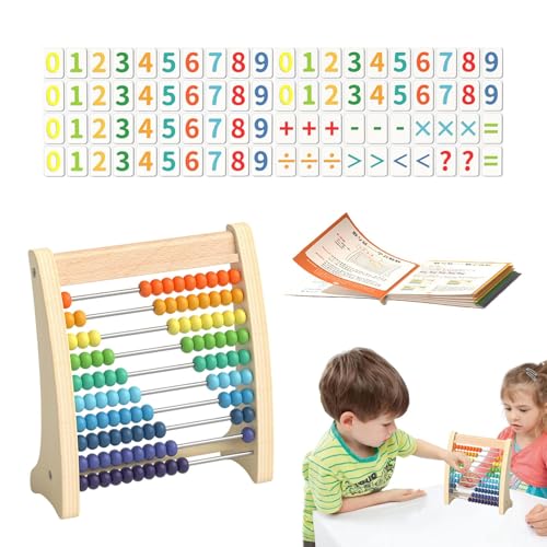 Abakus für Kinder, Abakus aus Holz, Mathematik-Spielzeug, Vorschule, Abakus mit Holzrahmen, 10 Reihen mit Perlen für Jungen und Mädchen Abakus für Kinder, Abakus aus Holz, Mathematik-Spielzeug, Vorschule, Abakus mit Holzrahmen, 10 Reihen mit Perlen für Jungen und Mädchen von Jlobnyiun
