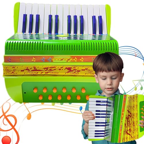 Akkordeon-Spielzeug, Musikinstrumente für Akkordeon, Spielzeug mit 6 Bässen, 17 Tasten, niedliches Musikinstrumentenspielzeug für Vorschule Akkordeon-Spielzeug, Musikinstrumente für Akkordeon, Spielzeug mit 6 Bässen, 17 Tasten, niedliches Musikinstrumentenspielzeug für Vorschule von Jlobnyiun