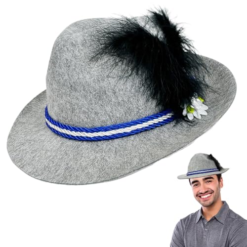 Bayerischer Alpen-Hut oktoberfest, Fedora mit Feder | Deutscher Hut im bayerischen Stil mit Federn - Trachten-Kostüme Bergcaps für Karneval und andere Festivals Kultur Bayerischer Alpen-Hut oktoberfest, Fedora mit Feder | Deutscher Hut im bayerischen Stil mit Federn - Trachten-Kostüme Bergcaps für Karneval und andere Festivals Kultur von Jlobnyiun