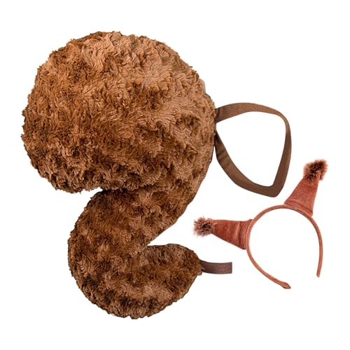 Eichhörnchen Ohren und Schwanz Kostüm, Eichhörnchen Halloween Kostüm - Eichhörnchen Ohr Stirnband Kostüm, Tier Cosplay Kostüm, Eichhörnchen Kostüm Zubehör Set für Eichhörnchen Ohren und Schwanz Kostüm, Eichhörnchen Halloween Kostüm - Eichhörnchen Ohr Stirnband Kostüm, Tier Cosplay Kostüm, Eichhörnchen Kostüm Zubehör Set für von Jlobnyiun