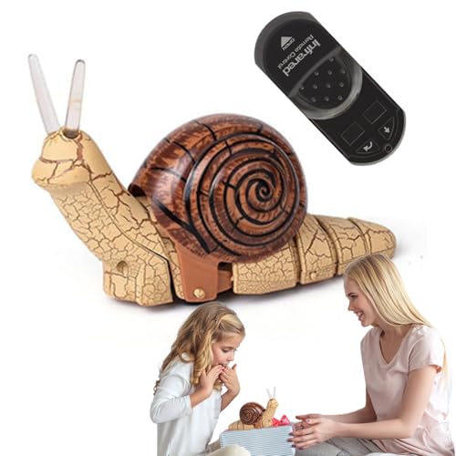 Fernbedienungsschnecken - elektronisches Tierspielzeug, RC gefälschte Kreatur | Realistisches kriechendes Schneckenfahrzeug für Kinder mit Fernbedienung, ideal für Streiche, Halloween -Partyspaß, Weih von Jlobnyiun