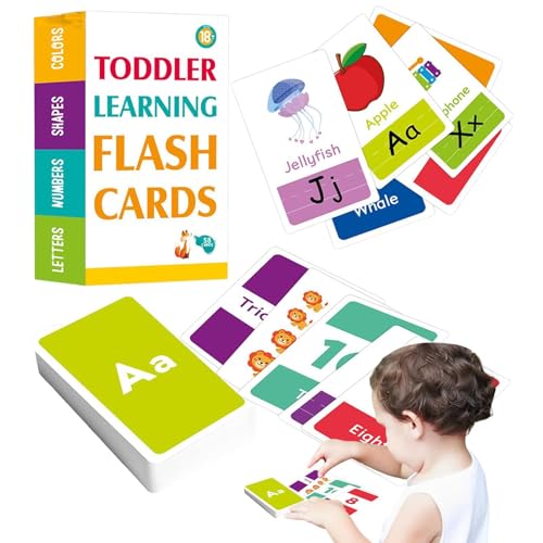 Flash-Karten für das Erwachen der – Lernspiel für frühes Lernen, Lernkarten-Set | Illustrierte Babykarten, Entdeckung von Buchstaben, Zahlen, Formen und Farben, ideal für Flash-Karten für das Erwachen der – Lernspiel für frühes Lernen, Lernkarten-Set | Illustrierte Babykarten, Entdeckung von Buchstaben, Zahlen, Formen und Farben, ideal für von Jlobnyiun