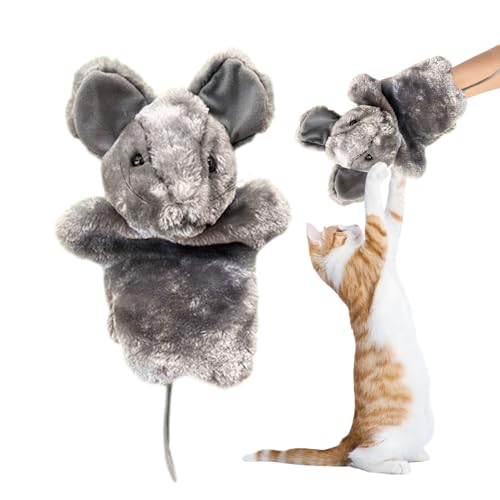 Handpuppe für den Kampf für Katzen – interaktive Mäuse formen das Spielzeug für Haustiere, die mentale Stimulation für Katzen | Interaktives Wrestlerspielzeug für Kätzchen von Jlobnyiun