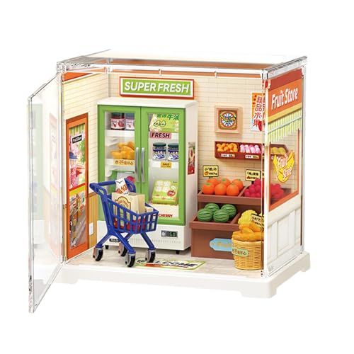 Hausbau-Set – detailliertes Modell mit Möbeln, realistisches Design | Miniatur-Set für Erwachsene, dekoratives Handwerkshaus mit komplettem Zubehör von Jlobnyiun