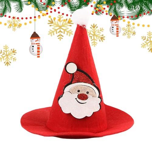 Hund Weihnachtsmannmütze, Haustiermütze Weihnachtsmütze Partyhut, Spitzhut Foto Requisiten, Cosplay Kostüm Zubehör, Katze Hüte Hundehut für Neujahr Festliche von Jlobnyiun